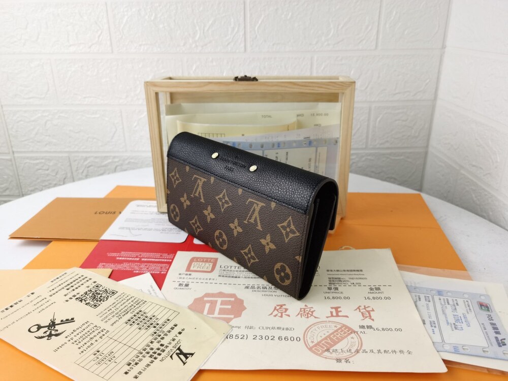 Louis Vuitton Monogram Portefeuille Juliette Long Wallet in Black - Picture 4 of 8